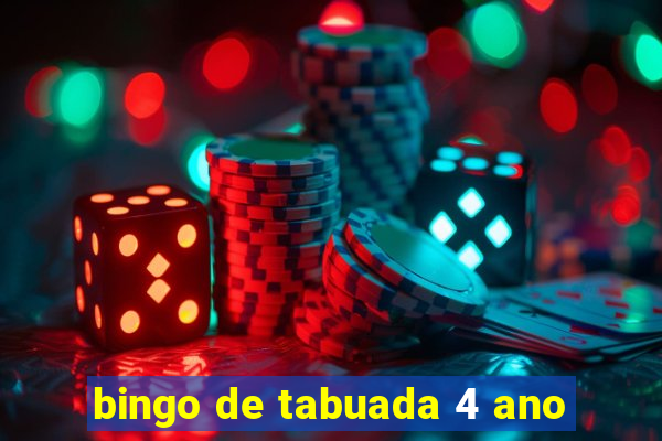 bingo de tabuada 4 ano