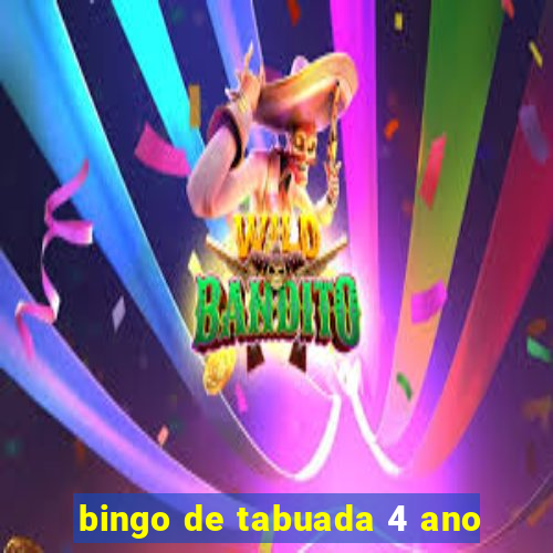 bingo de tabuada 4 ano